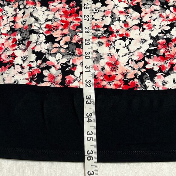 J. Jill Women's A-Line Dress Floral Red White Sleevless Size Small Rayon Blend - Picture 9 of 9